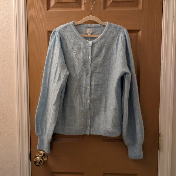 Petite Studio Sweaters - Petite Studio Diane Mohair Cardigan - Tiffany Blue - Medium